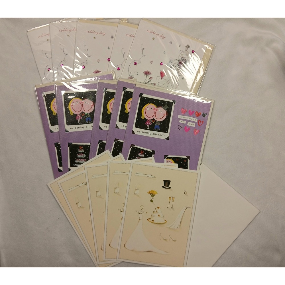 Lot 3 Sets Of New Designer Wedding Greeting Cards